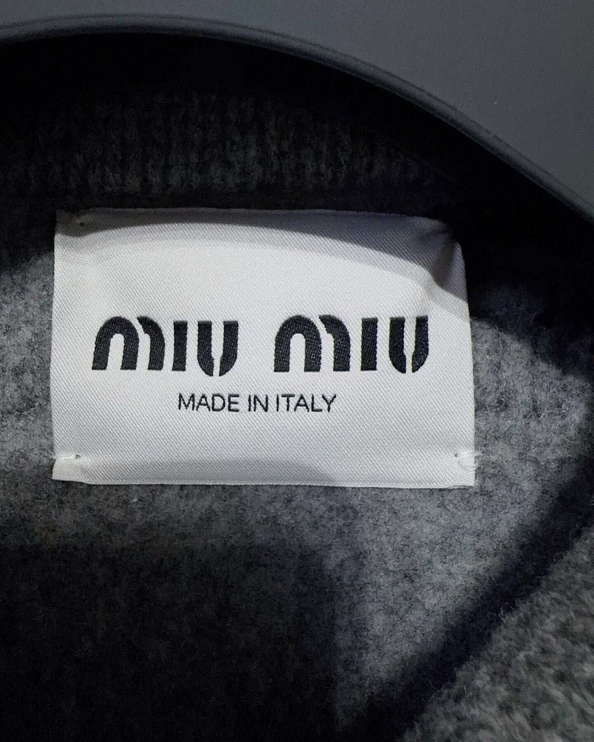 Miu Miu Wool Button-Front Coat Grey FR 38