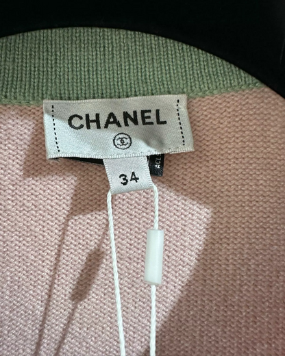 Chanel 24C Four-Pocket Cashmere Cardigan Pink, Green FR 34