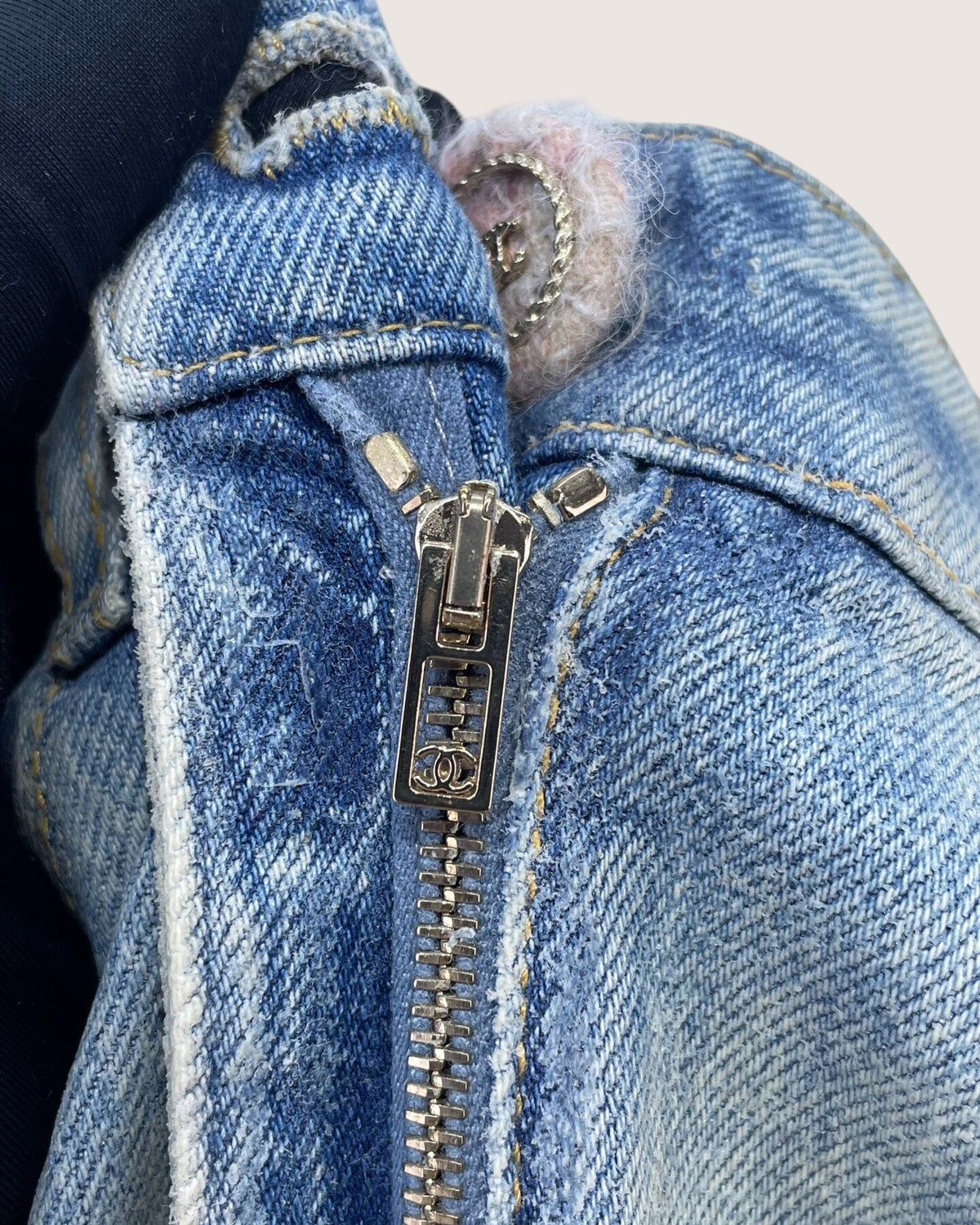Chanel 24K Straight Denim Jeans Blue FR 36