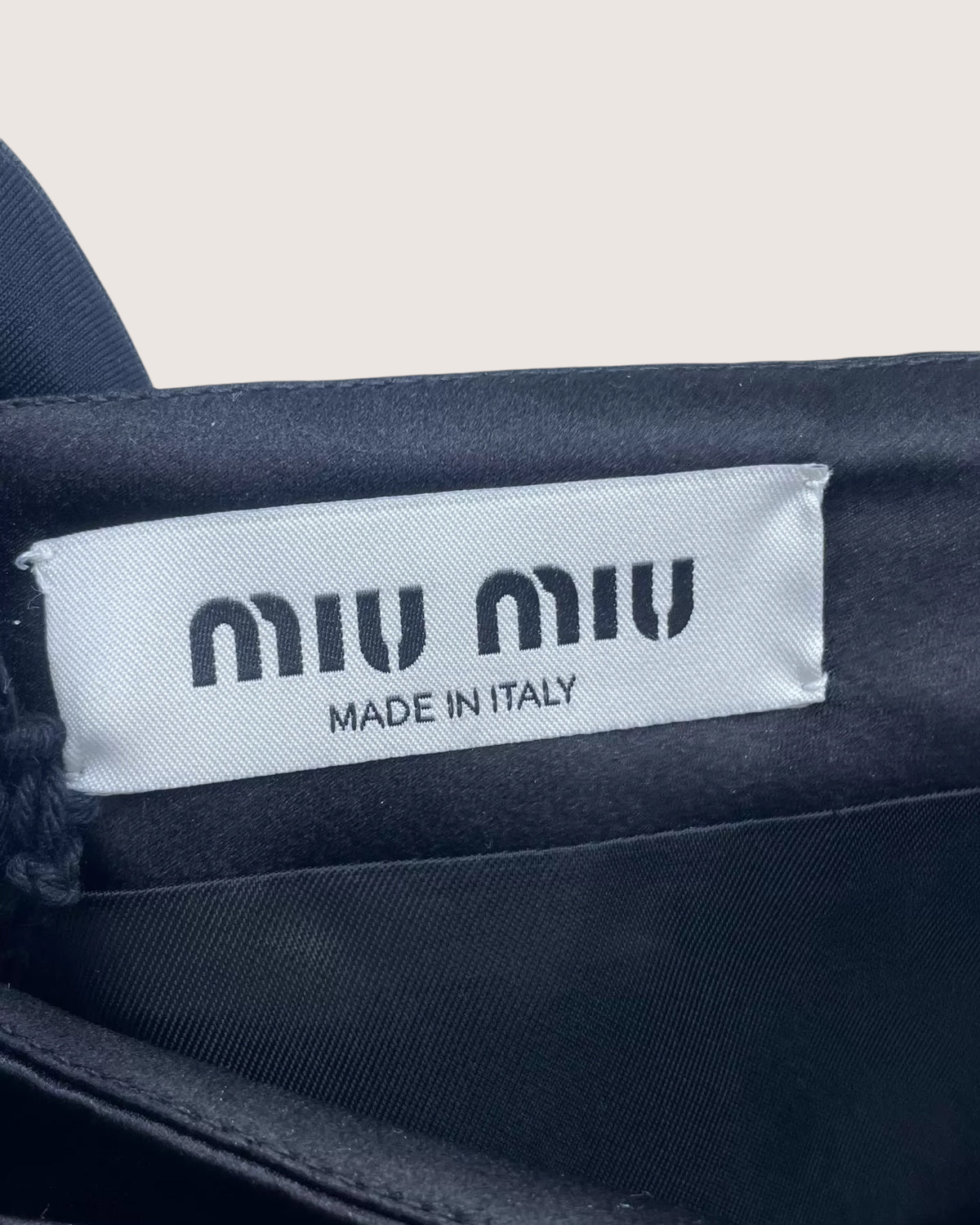 Miu Miu Velvet Bow Crop Top Black IT 38