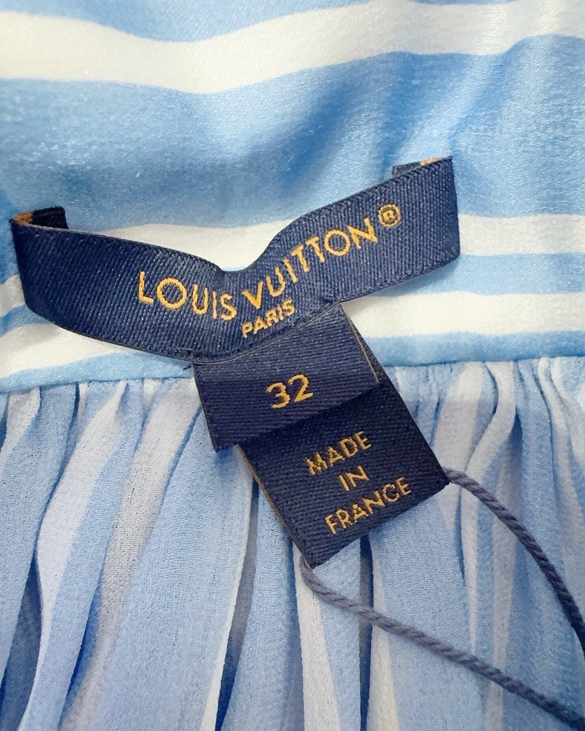 Louis Vuitton Striped Batwing-Sleeve Shirt Blue, White FR 32