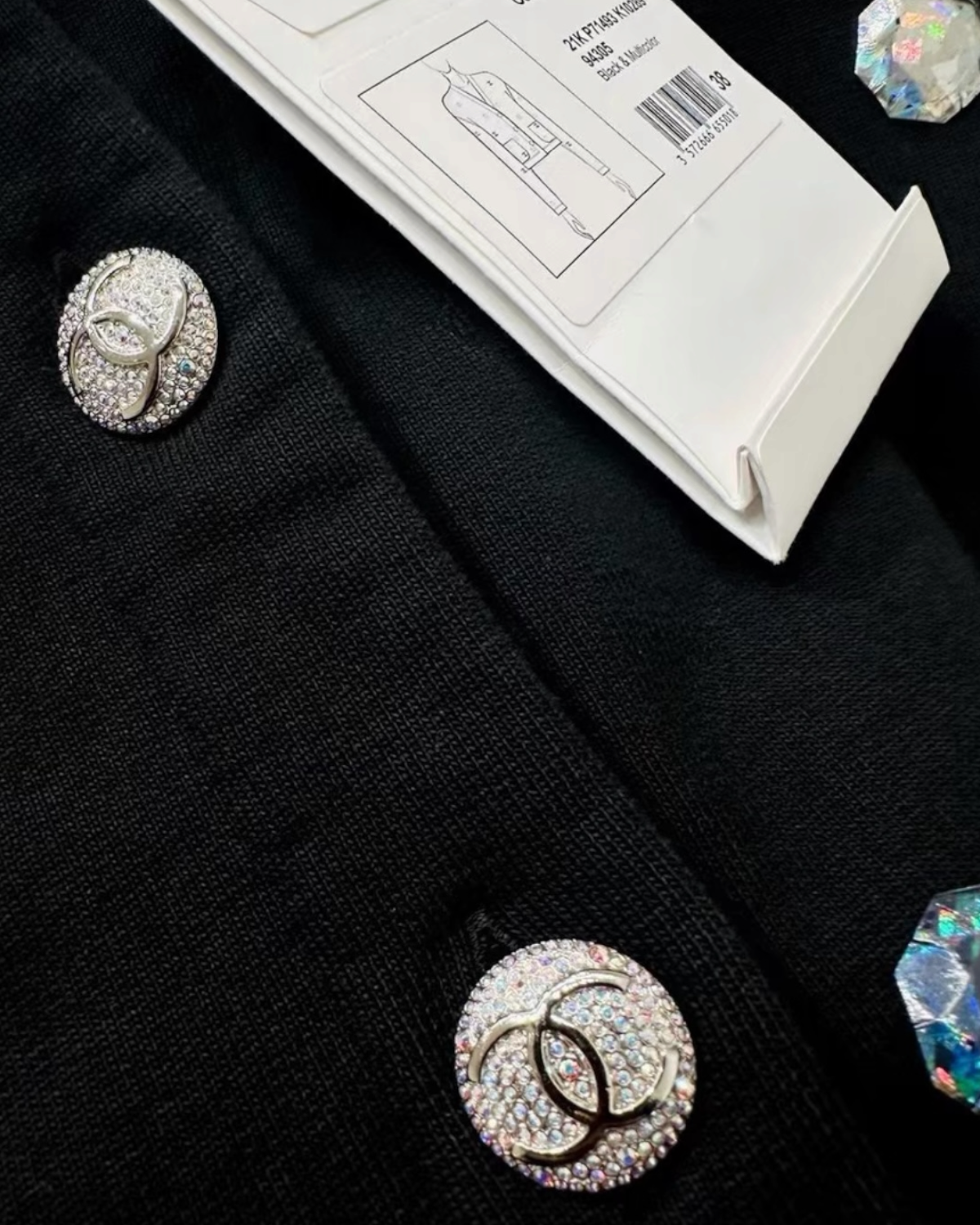 Chanel 21K Embellished Cardigan Black, Multicolor FR 38