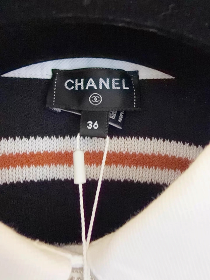 Chanel 26C Striped Polo Top