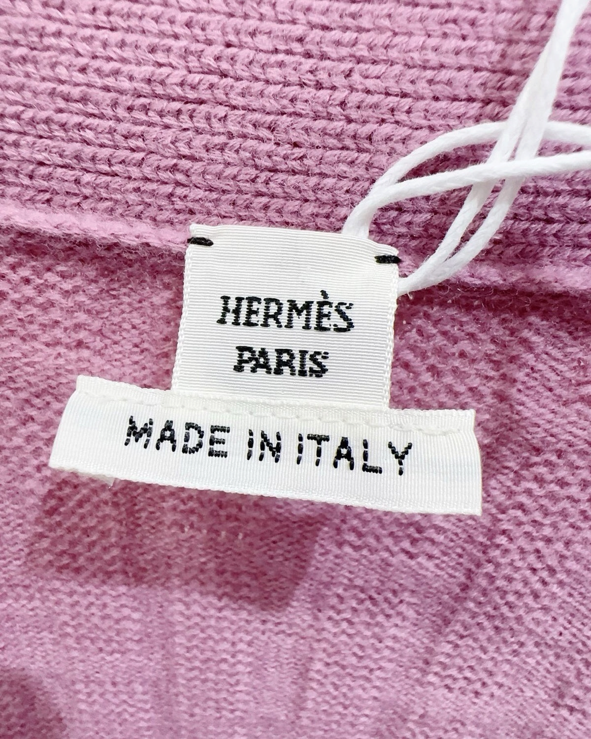 Hermès Wool Logo Cardigan Pink FR 36