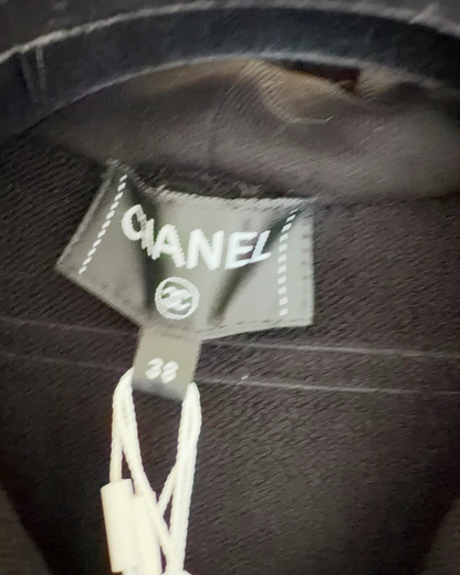 Chanel 24M Coco Beach Zip-Up Hoodie Black FR 38