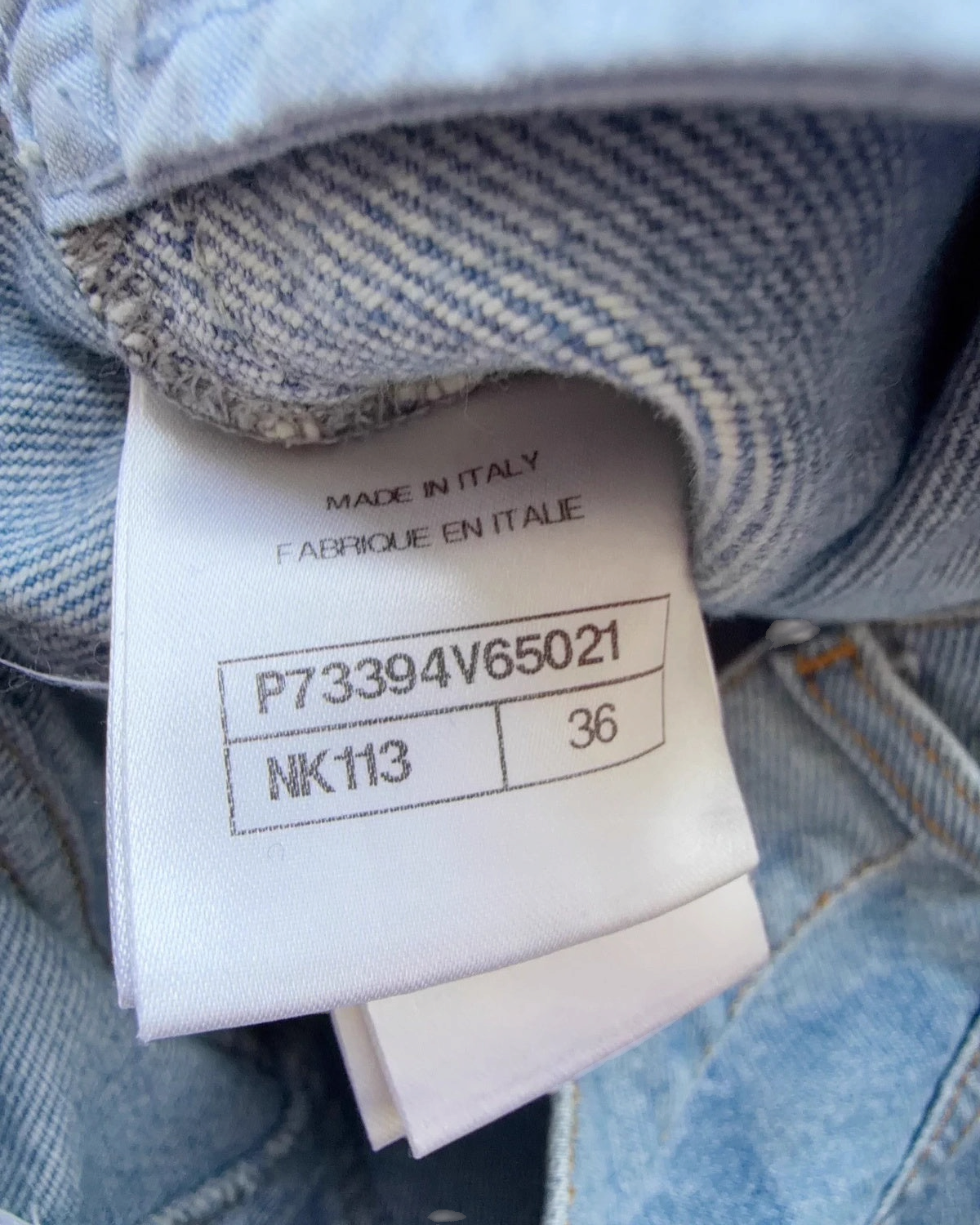 Chanel 22B Quilted Straight Denim Jeans