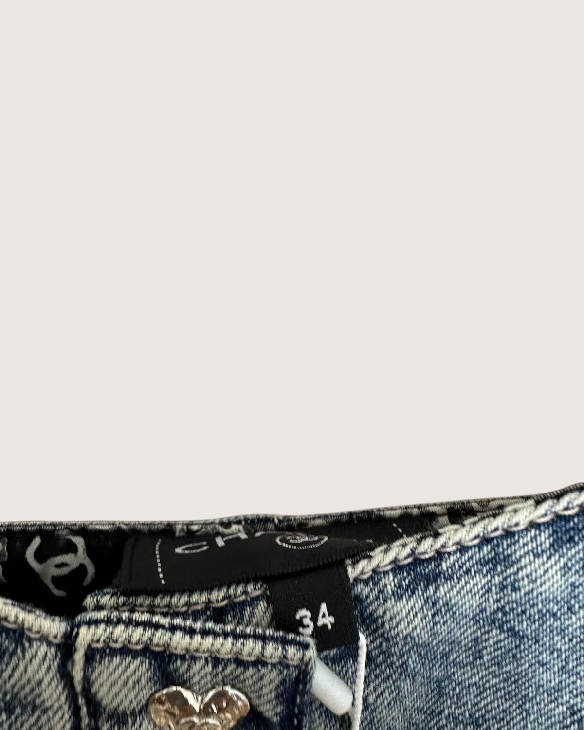 Chanel 25B Denim Bustier Top