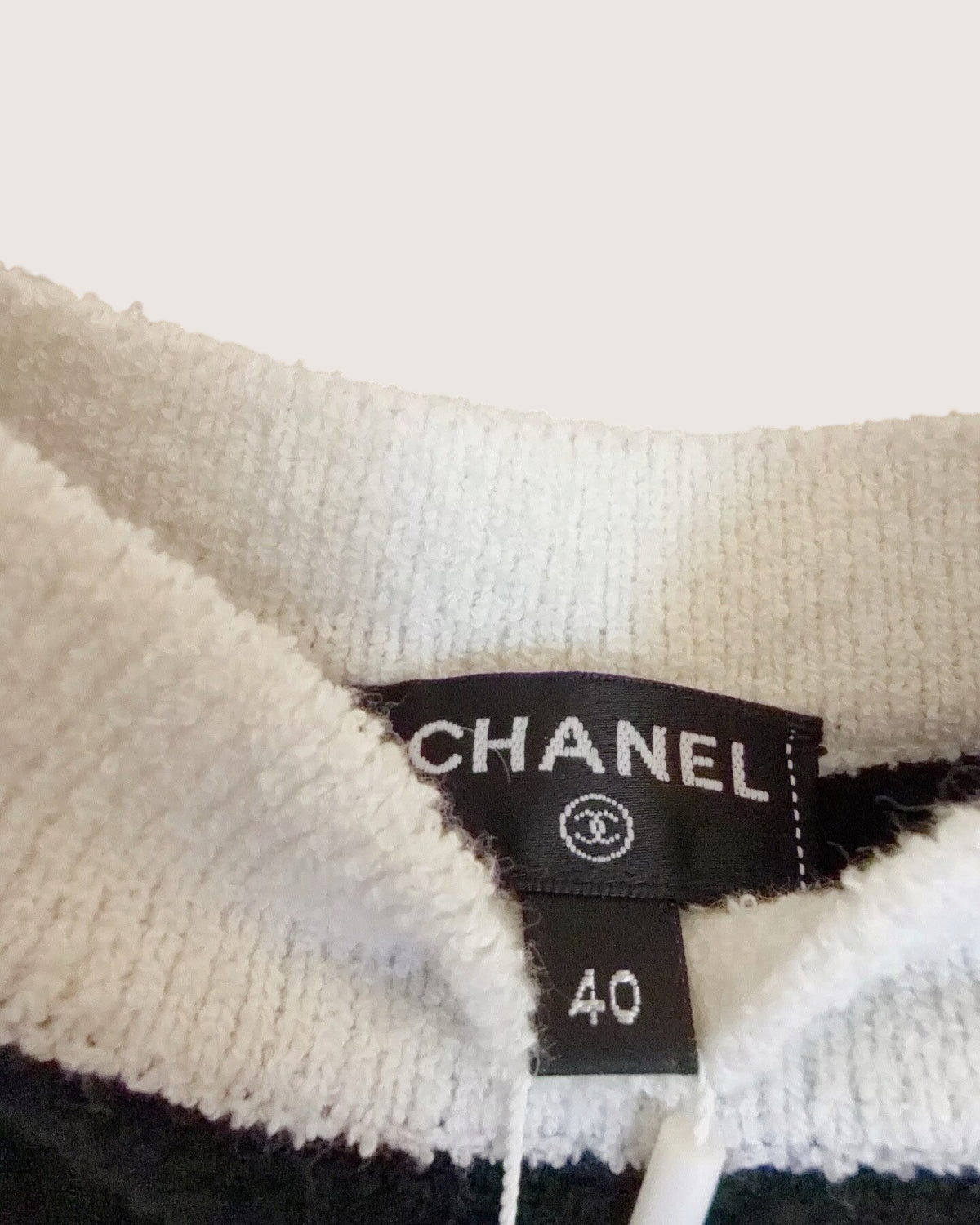 Chanel 23P Strappy Top Black, White FR 40