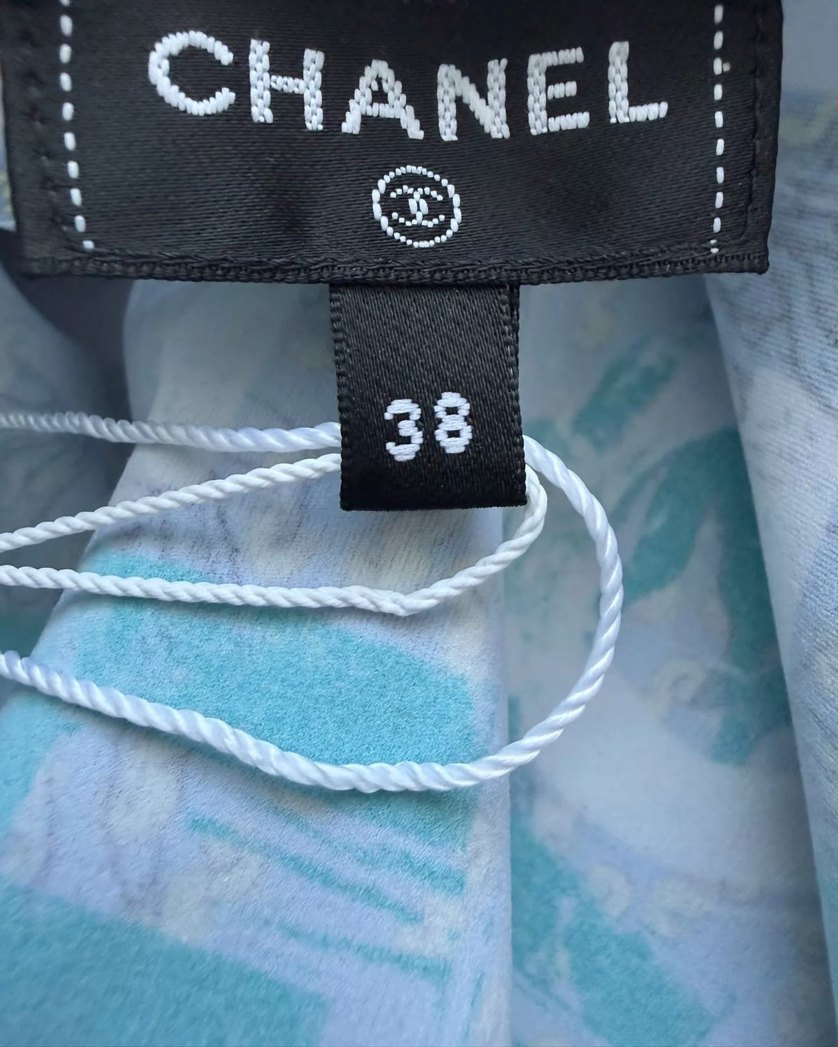 Chanel 26M Coco Beach Logo One-Piece Swimsuit Blue, Red, Multicolor FR 38