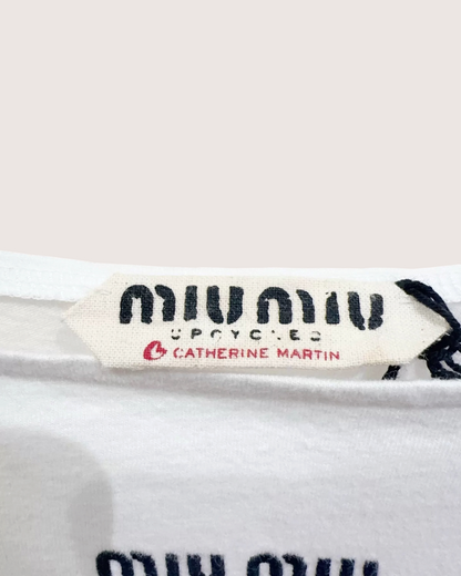 Miu Miu Striped T-Shirt White, Red FR 36