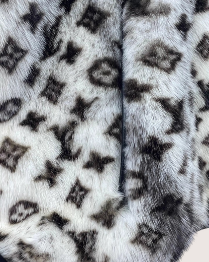 Louis Vuitton Monogram Mink Fur Jacket White, Black FR 34