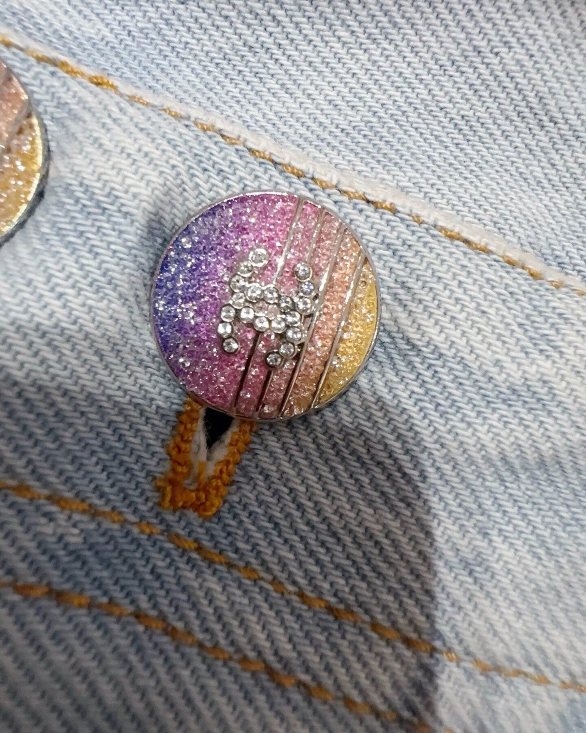 Chanel 24C Denim Shorts Blue, Pink FR 34