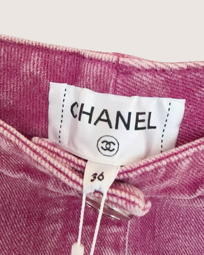 Chanel 23C Denim Mini Shorts