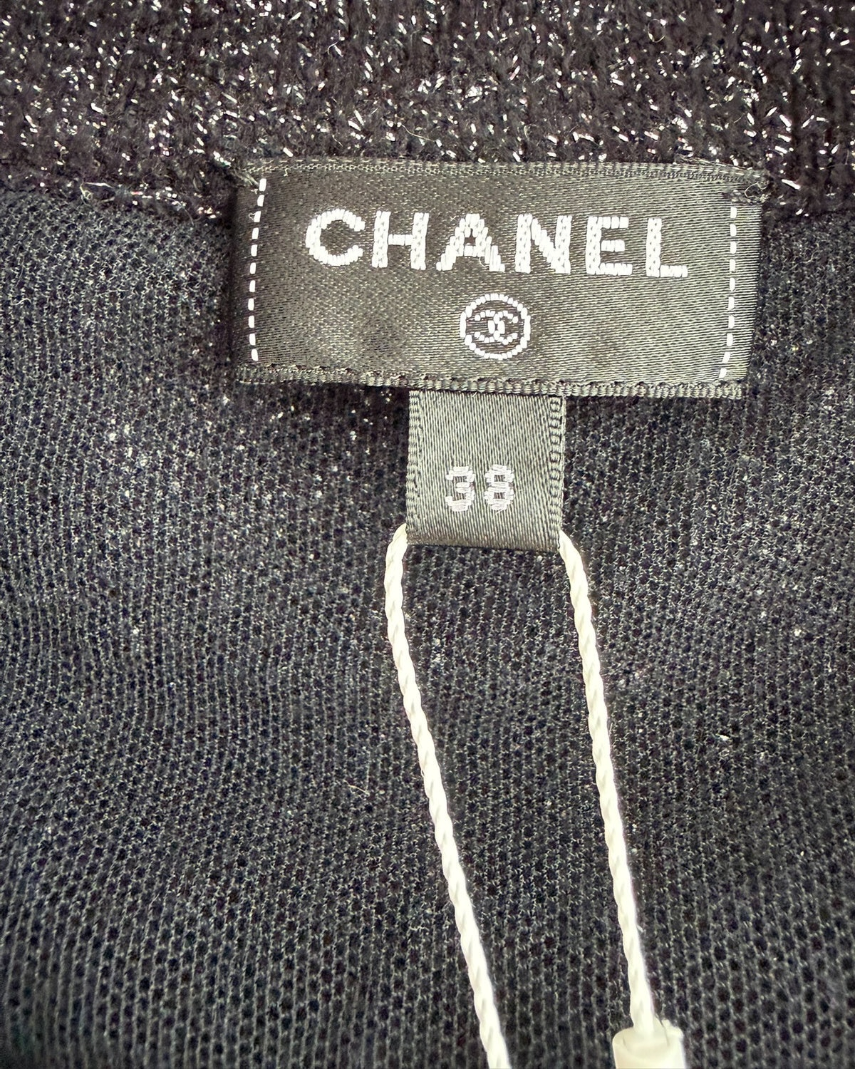 Chanel 22A Quilted Logo Cardigan Black, Multicolor FR 38