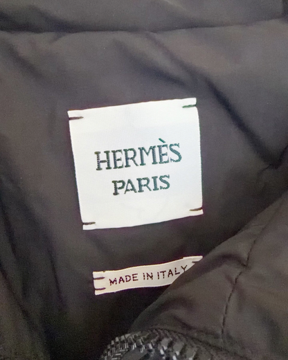 Hermès Zip-Up Puffer Jacket Black FR 38