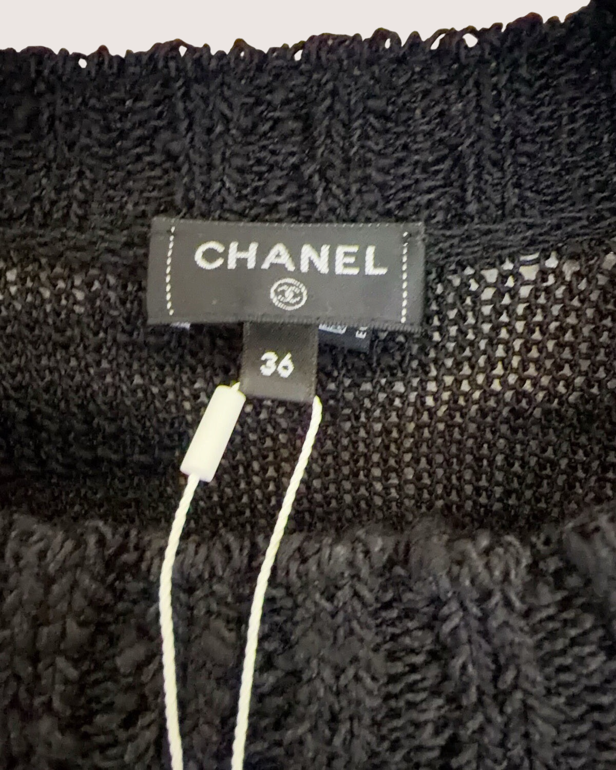 Chanel 25A Wool Embroidered Mini Dress Black, Gold FR 36