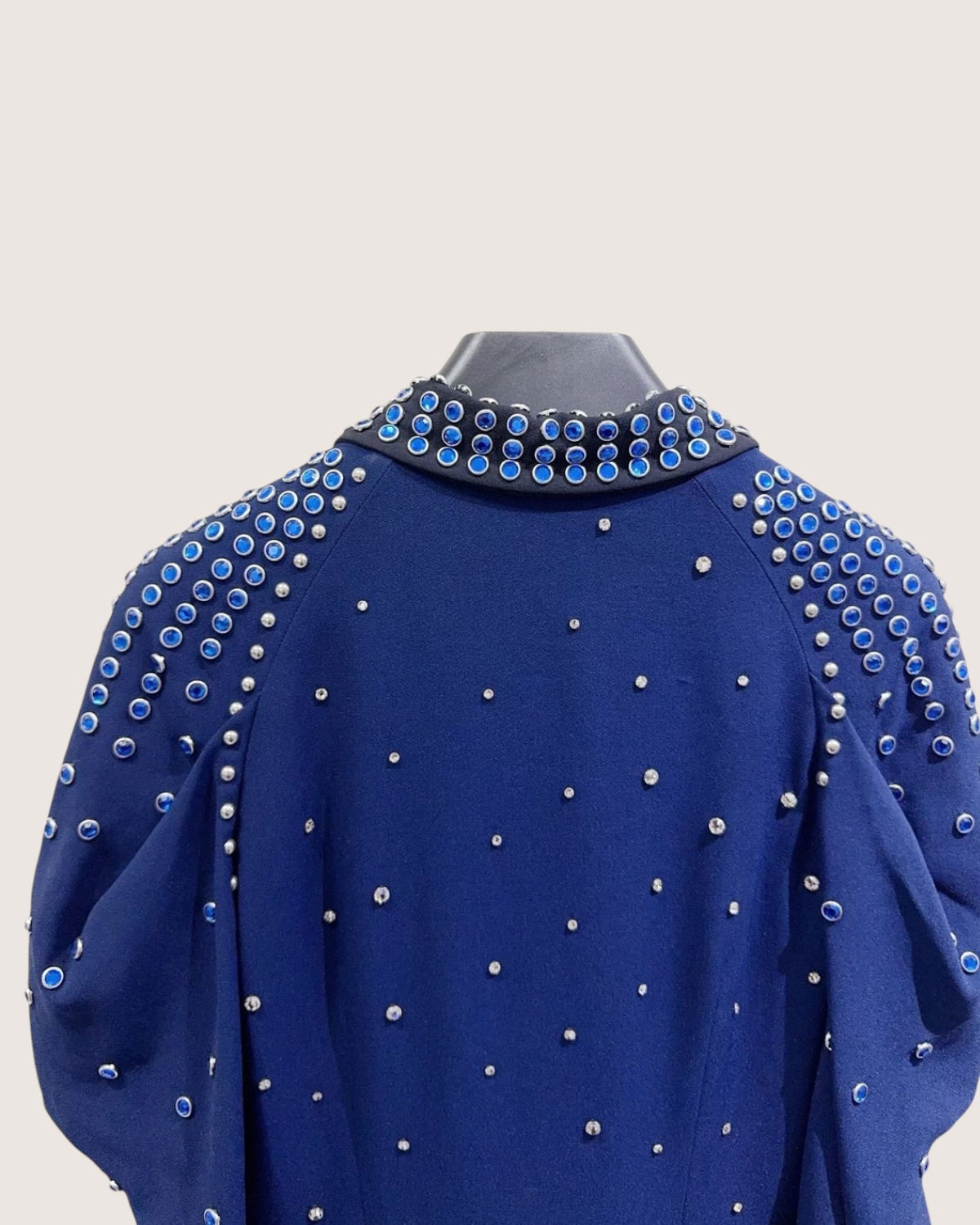 Miu Miu Crystal-Embellished Mini Dress Blue, Silver FR 34