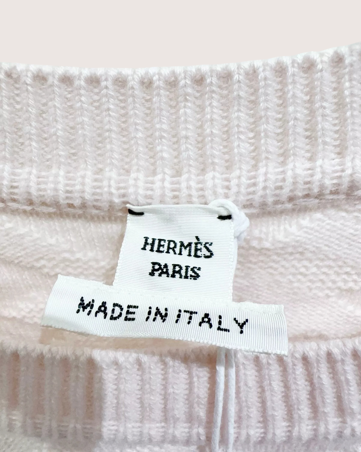 Hermès Wool Logo Sweater Pink FR 40