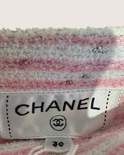 Chanel 24C Striped Tweed Skirt