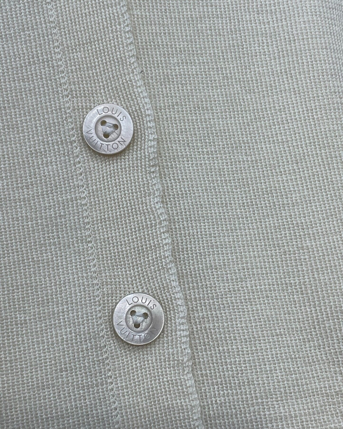 Louis Vuitton Cashmere V-Neck Cardigan White FR 36