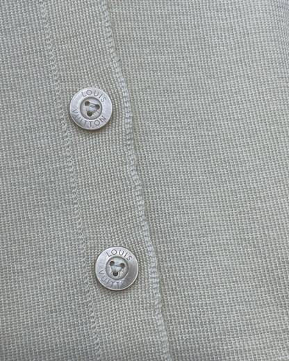 Louis Vuitton Cashmere V-Neck Cardigan White FR 36