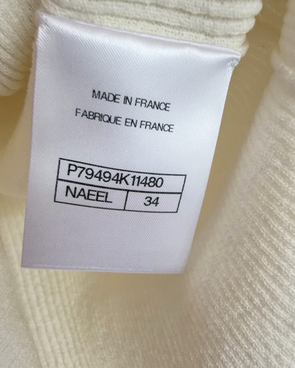 Chanel 25S Colorblock CC Vest White, Black FR 34