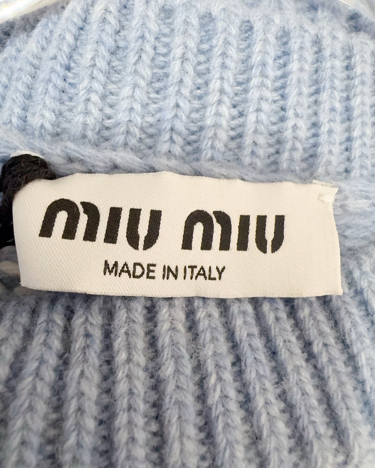 Miu Miu Wool Fair Isle Sweater Blue, White, Navy IT 38