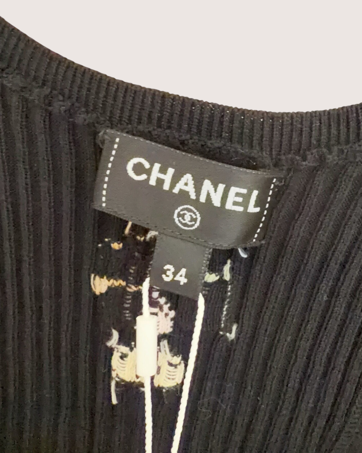 Chanel 24S Clover Cashmere Tank Top Black, Multicolor FR 34