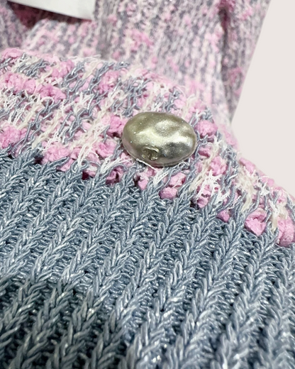Chanel Bouclé Sweater Pink, Blue, Multicolor FR 36