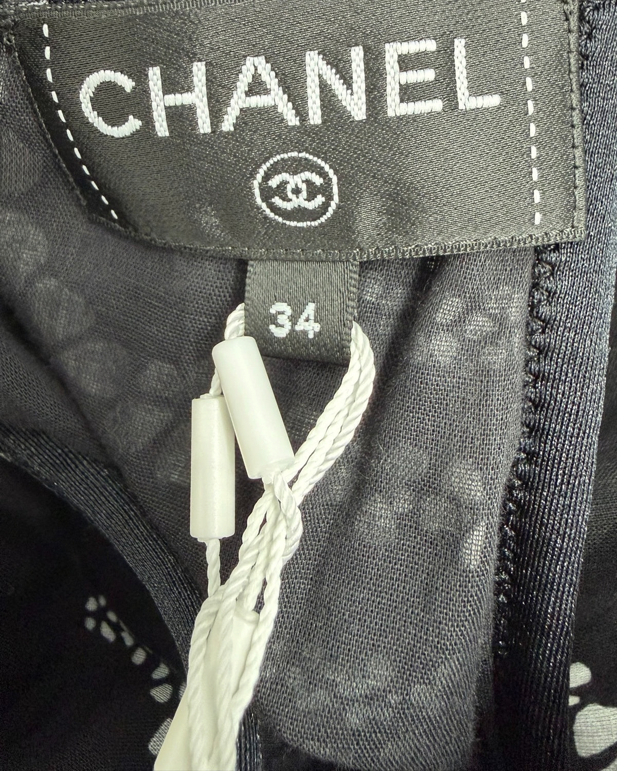 Chanel 25M Coco Beach Maxi Dress Black, White FR 34