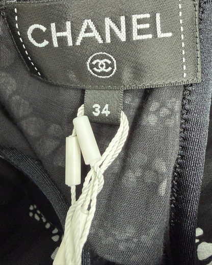 Chanel 25M Coco Beach Maxi Dress Black, White FR 34