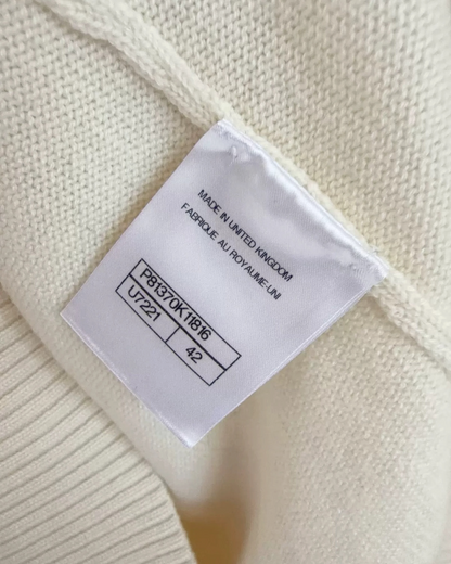 Chanel 26P Cashmere Cardigan Beige/Ecru FR 42