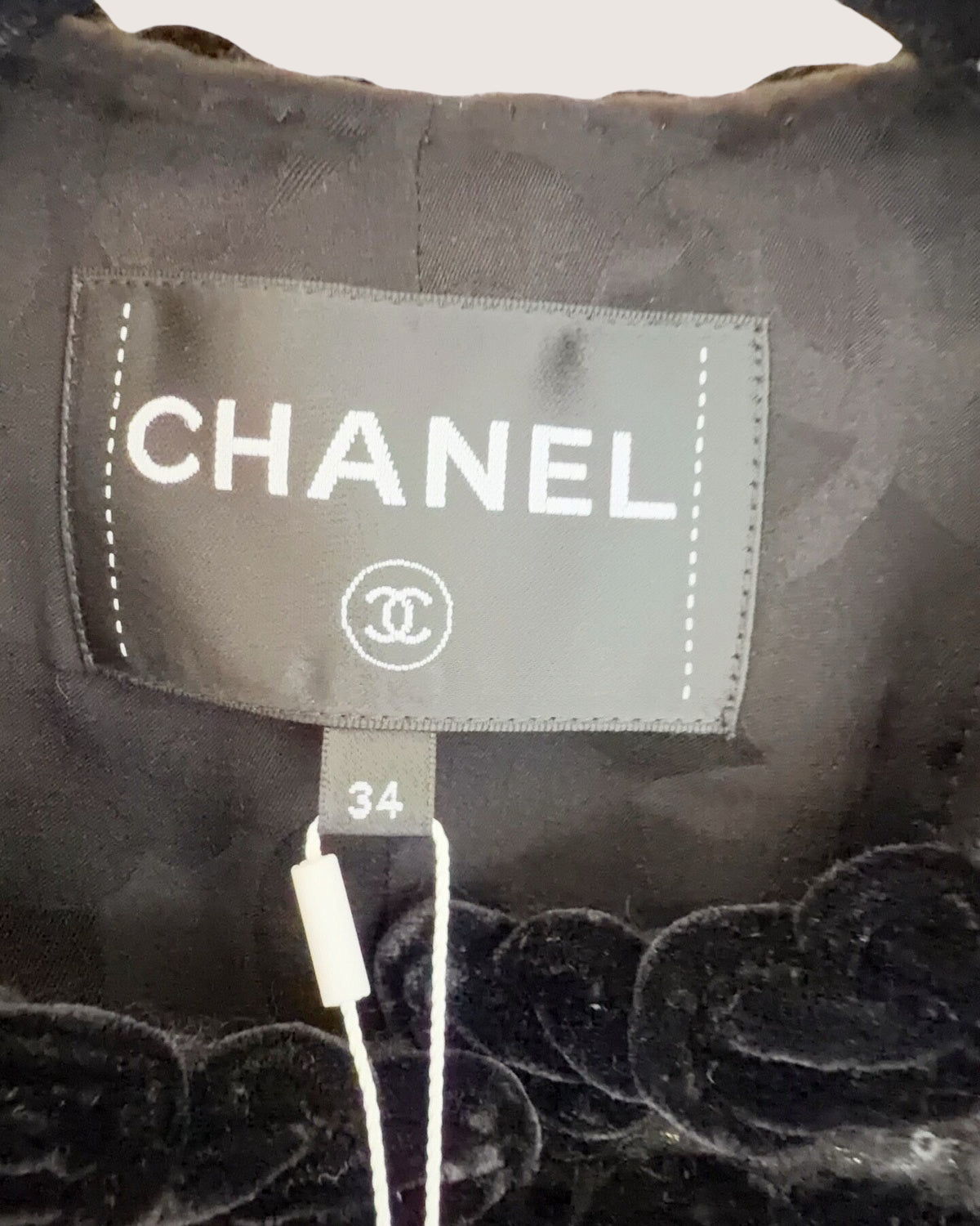 Chanel 25A Four-Pocket Tweed Jacket Black, Grey, Gold FR 34