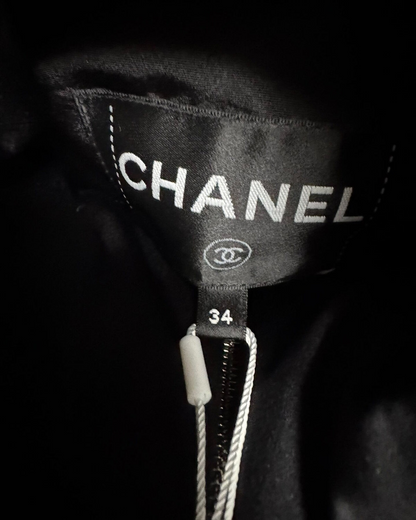 Chanel 23N Crystal-Button Padded Vest Black FR 34