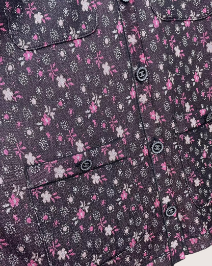 Chanel 24B Floral Jacket Pink, Black FR 34