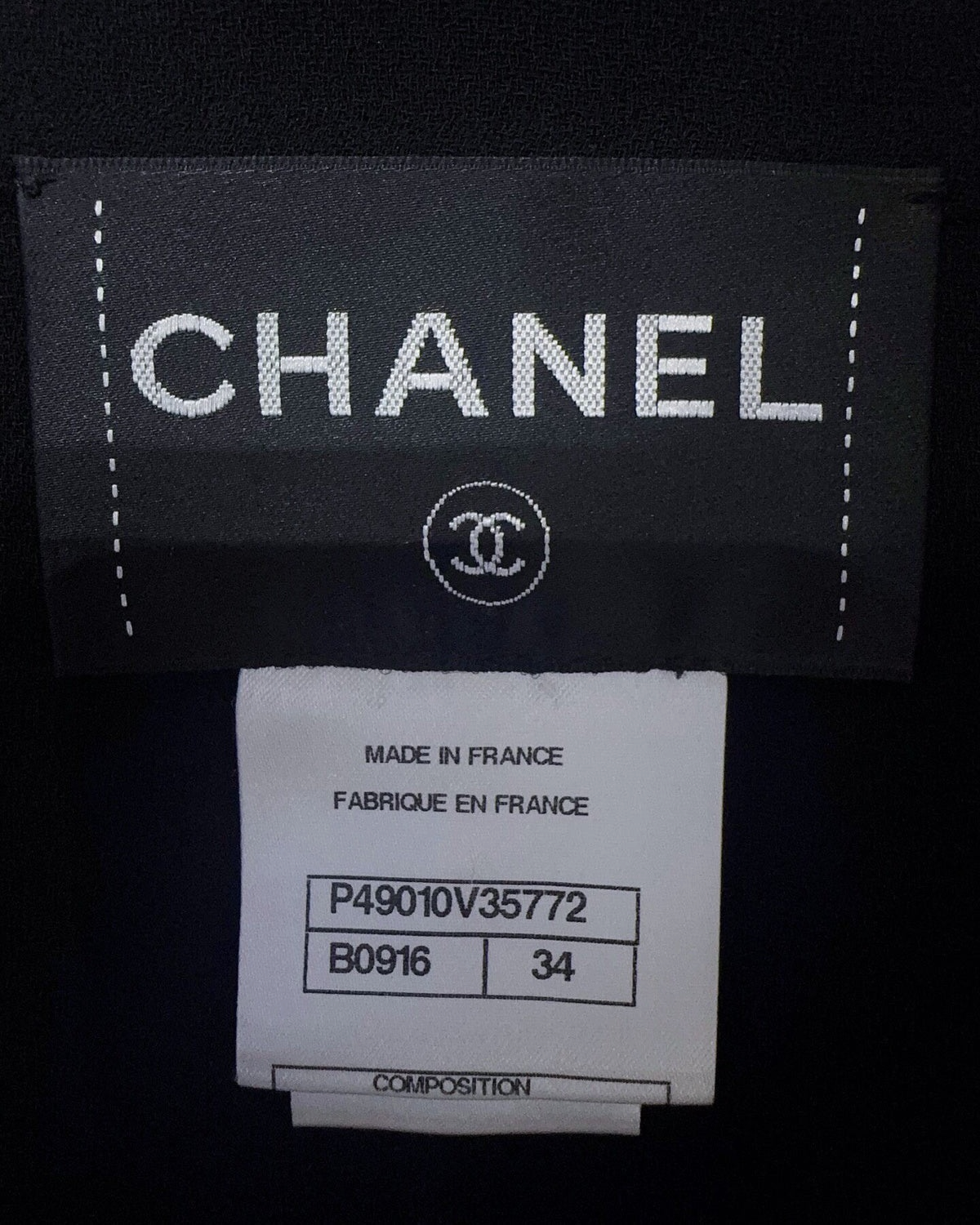 Chanel 14S Belted Jacket Grey, Black FR 34