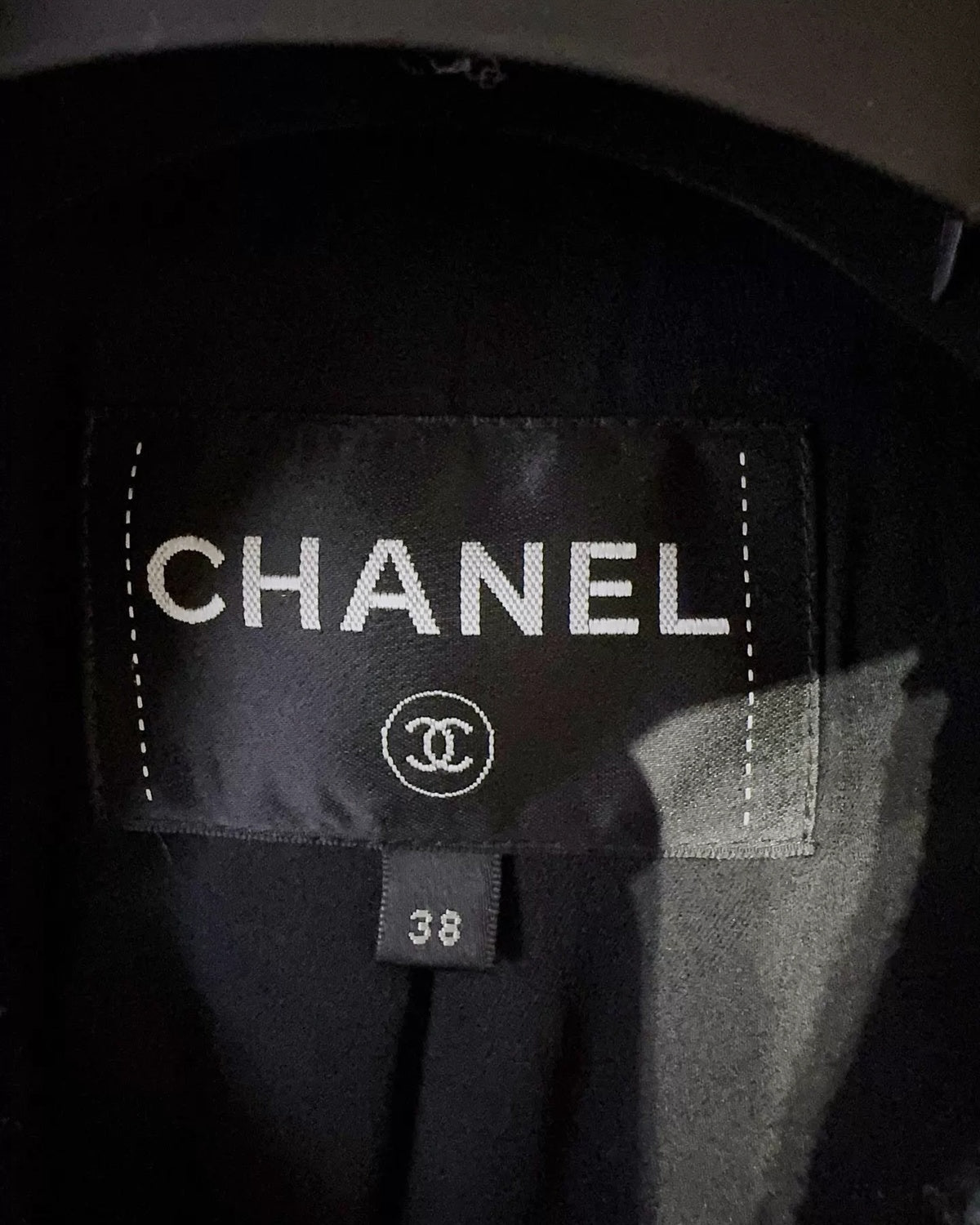 Chanel 20S Tweed Blazer Mini Dress Navy, Multicolor FR 38