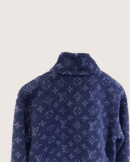 Louis Vuitton Monogram Fleece Jacket Navy, Blue FR 36