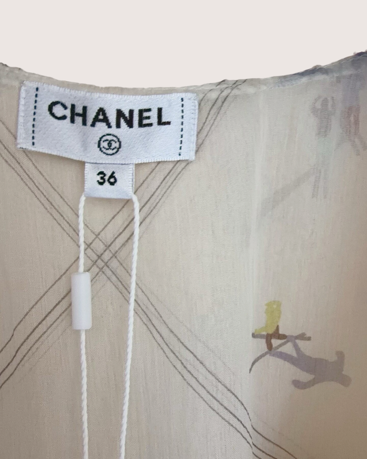 Chanel 19K Ruffle-Trim Belted Maxi Dress Beige/Ecru, Multicolor FR 36