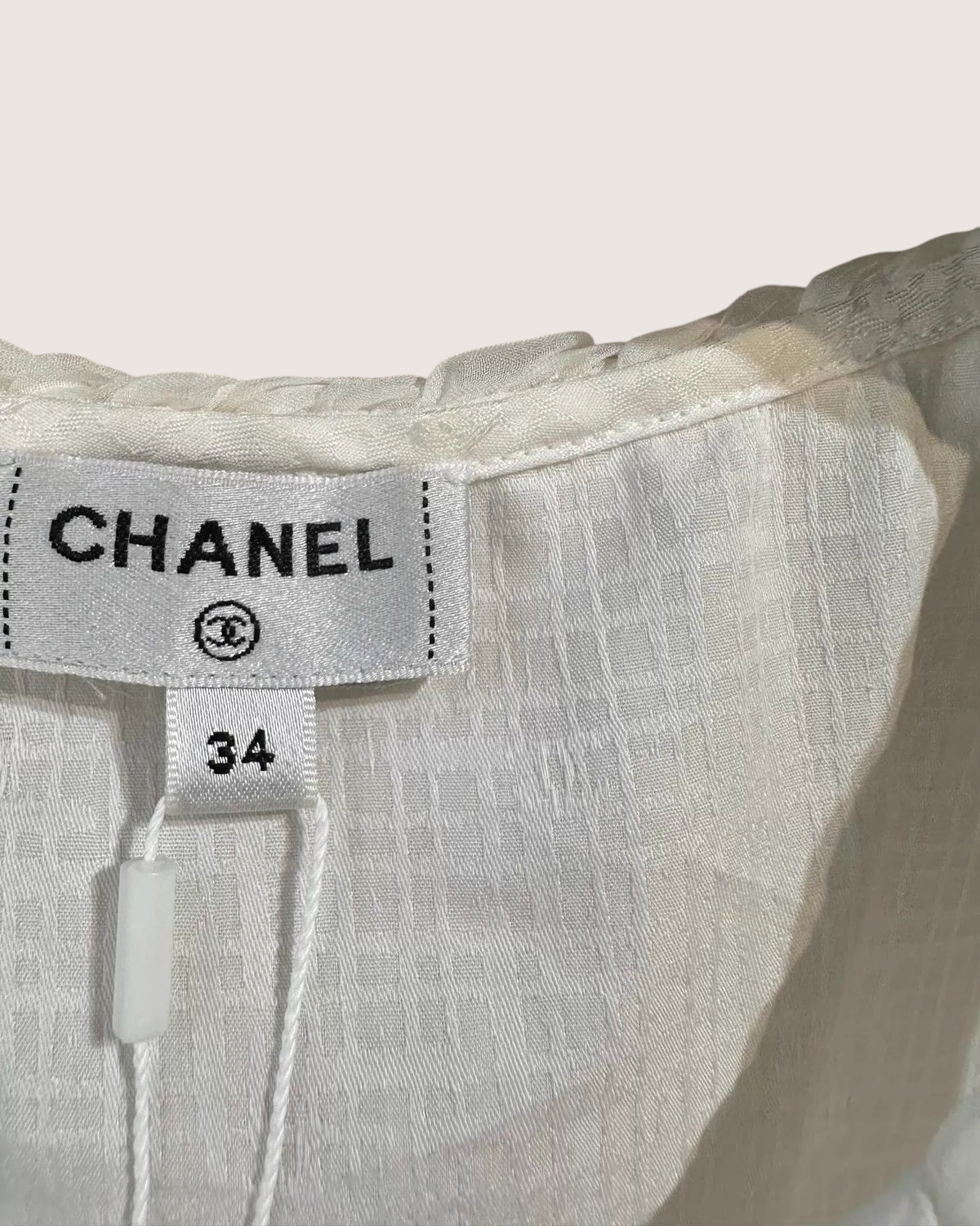 Chanel 25P Pearl-Trim Tank Top