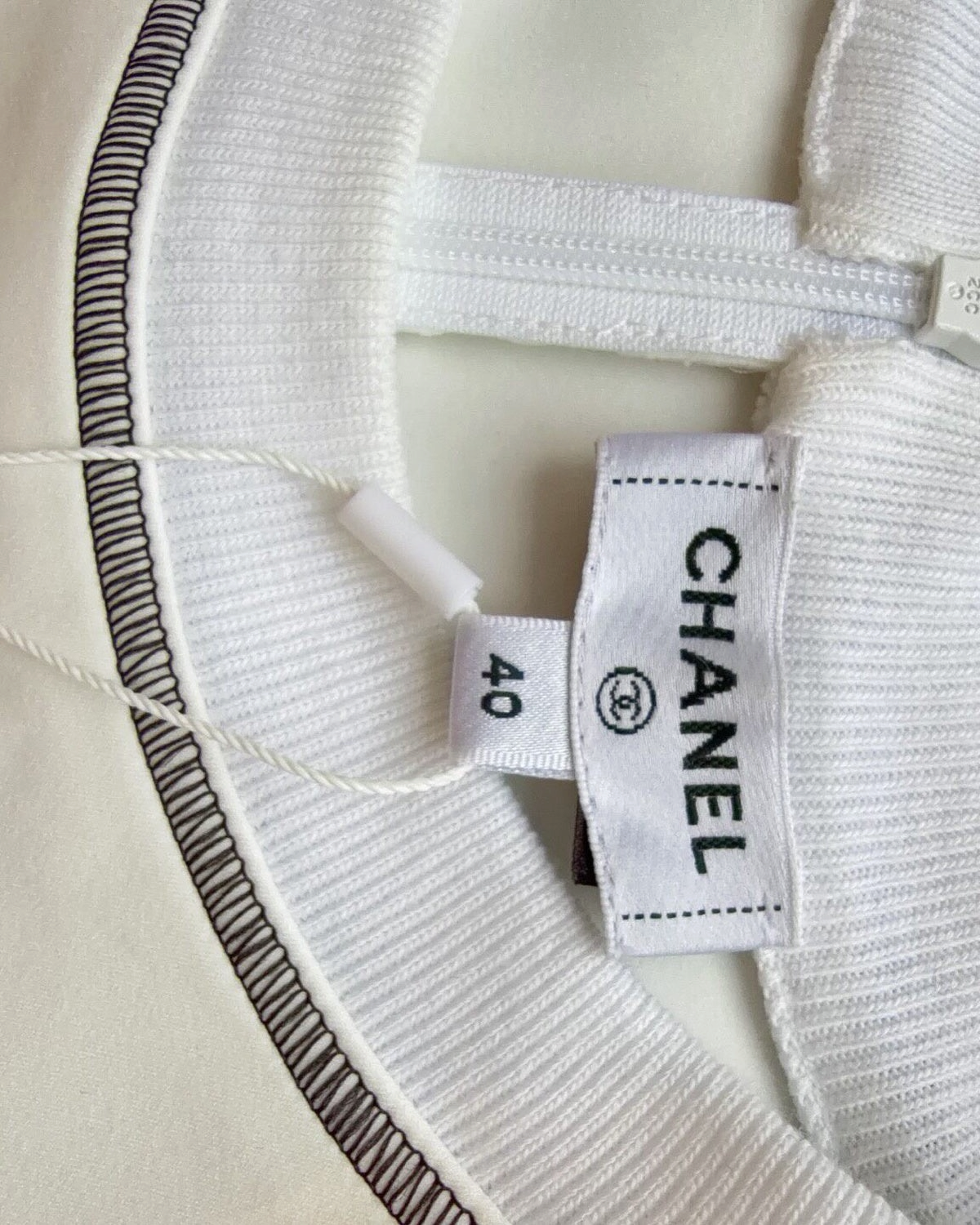 Chanel 24C Monogram CC Logo T-Shirt White, Black FR 40