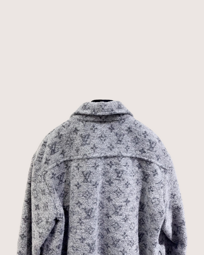 Louis Vuitton Monogram Wool Jacket Grey FR 34