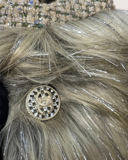 Chanel 21A Faux Fur Tweed Jacket