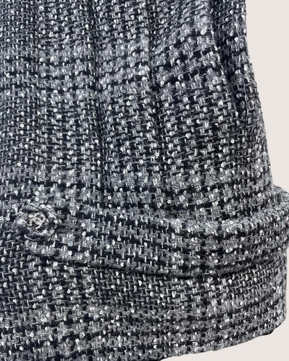 Chanel 24A Tweed Vest Grey FR 40