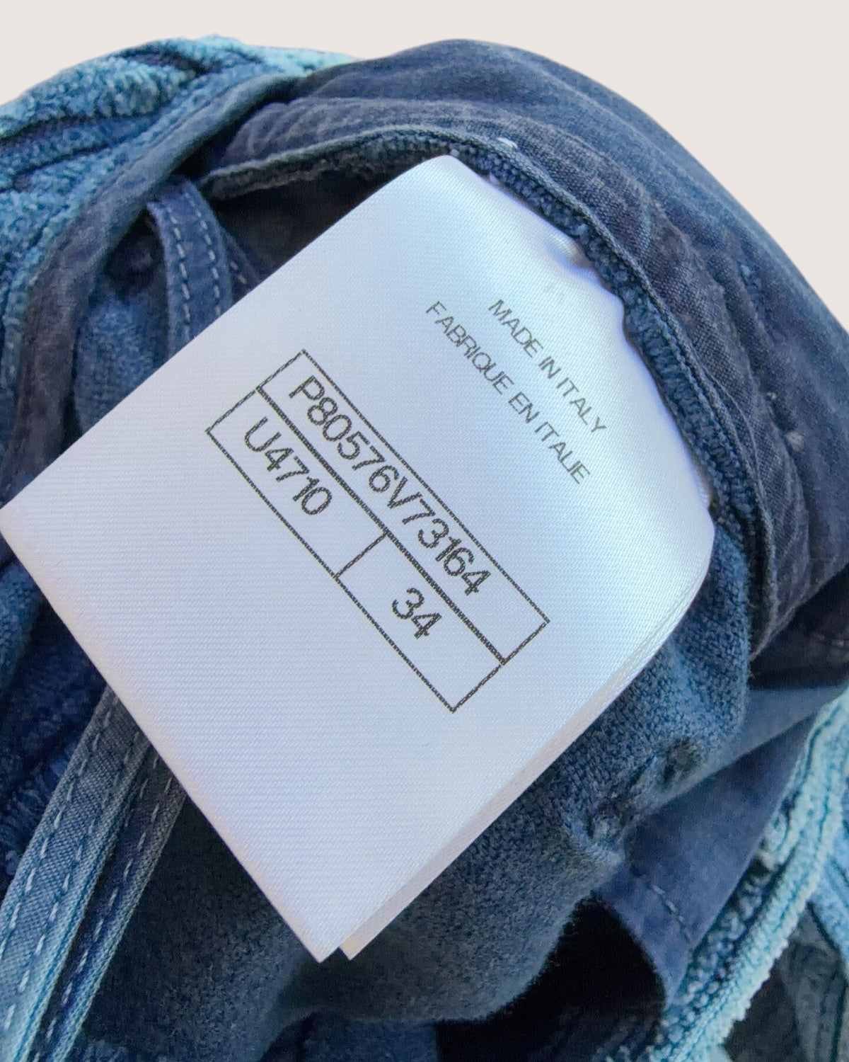 Chanel 25K Wide-Leg Denim Jeans Blue FR 34