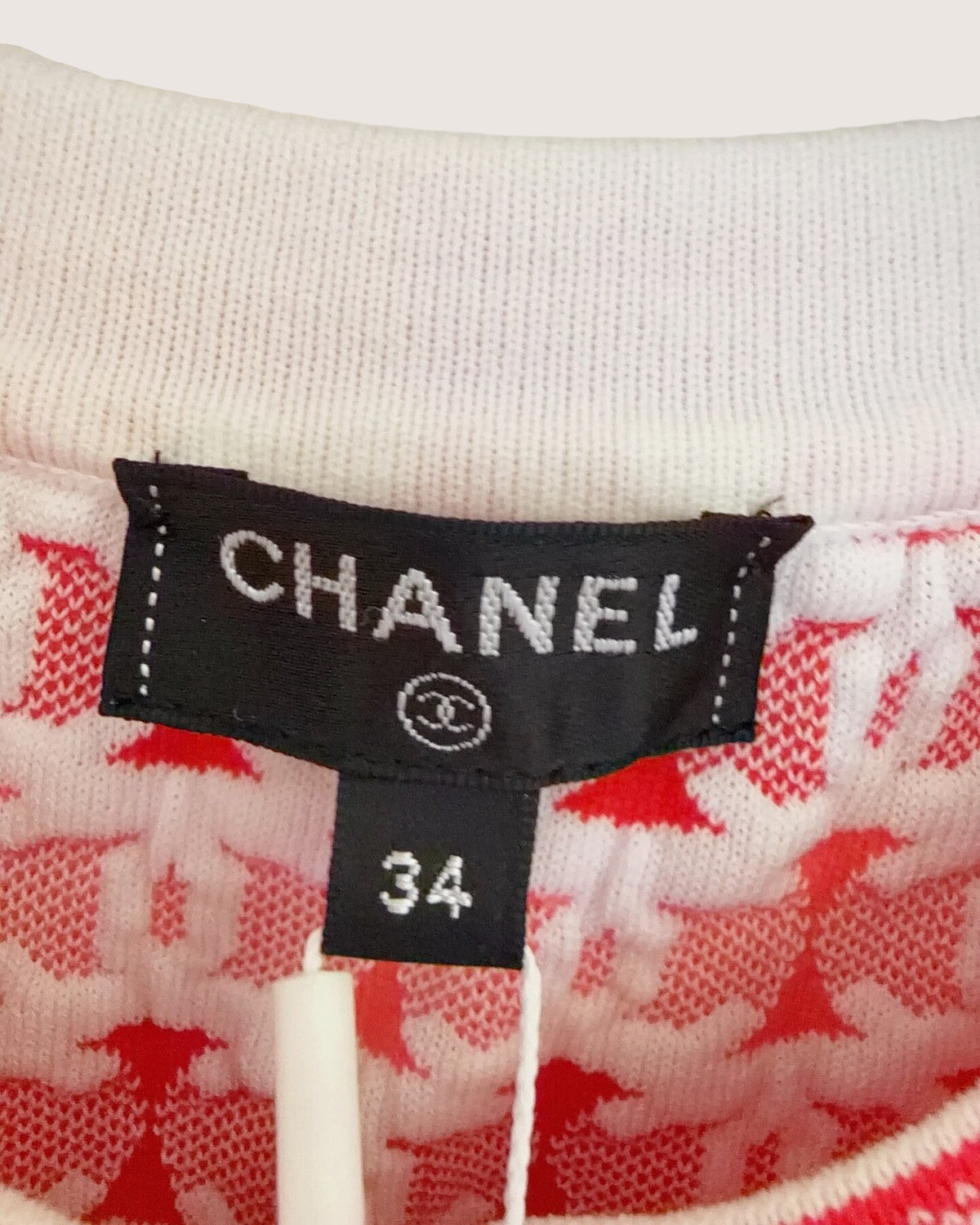 Chanel 19P CC Cardigan Red, Pink, White FR 34