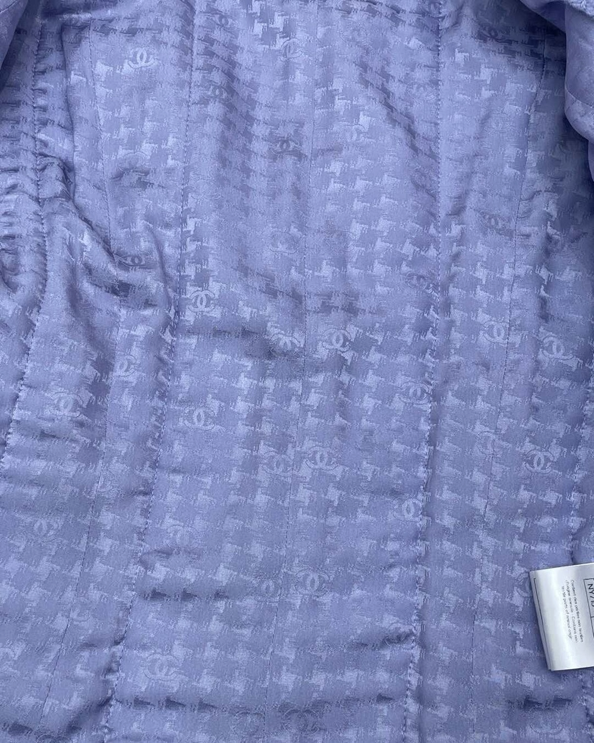 Chanel 24A V-Neck Tweed Jacket Purple, Blue FR 36