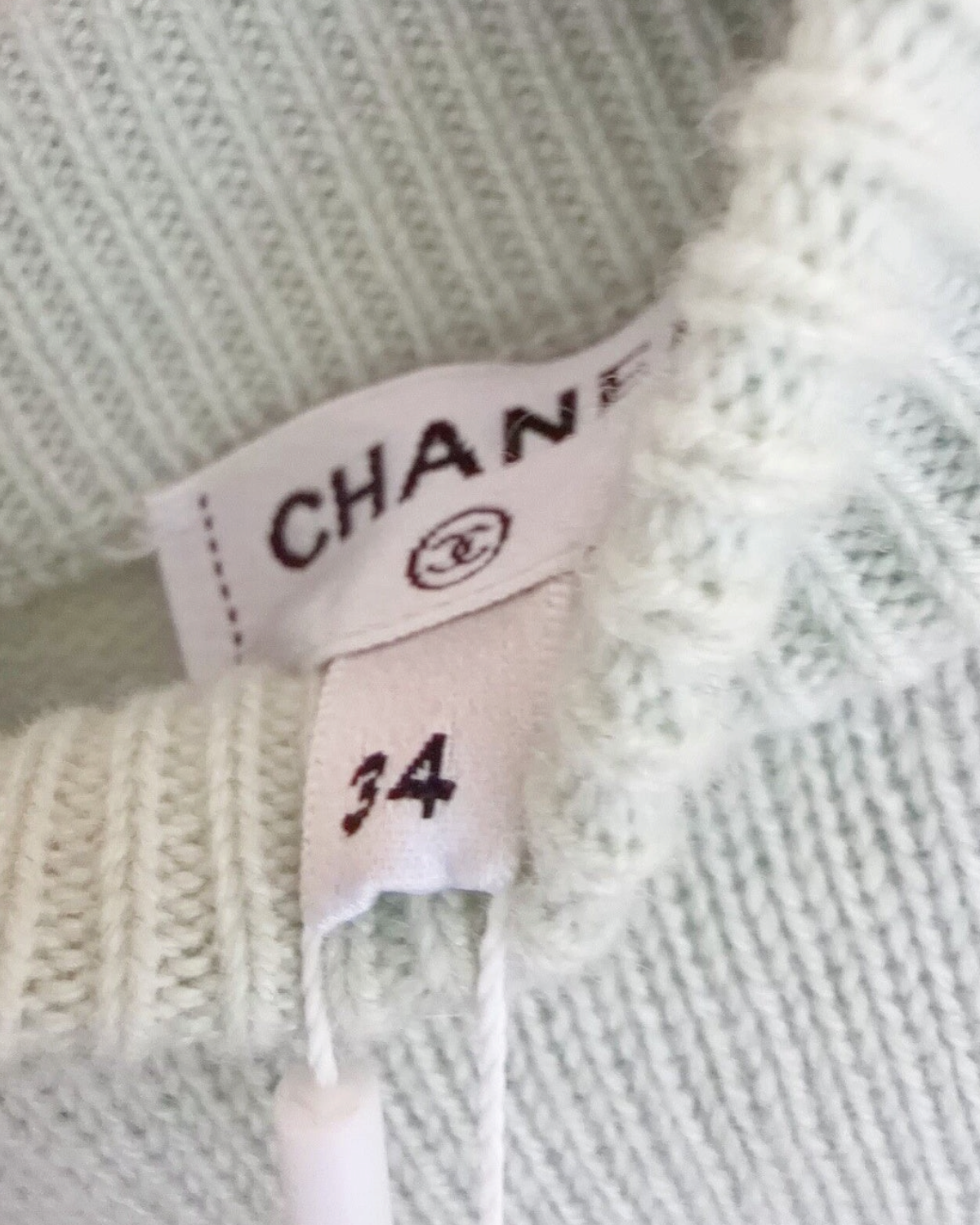 Chanel 25S Cashmere Two-Way Cardigan Green FR 34
