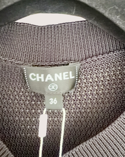 Chanel 26S Openwork Cardigan Black FR 36