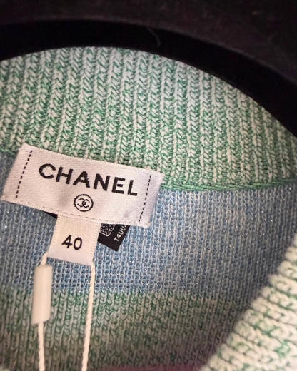 Chanel 23P Striped Polo Mini Dress